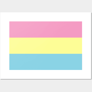 Pastel Pan Pride Flag Posters and Art